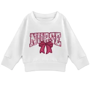 fashion outfits NURSE Floral Iron On Patches for clothing,with sequin bow,embroidered,heat press,adhesive, for hoodies, sweaters