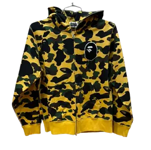 A Bathing Ape 1st Camo Ape Head Full Zip Hoodie in Yellow