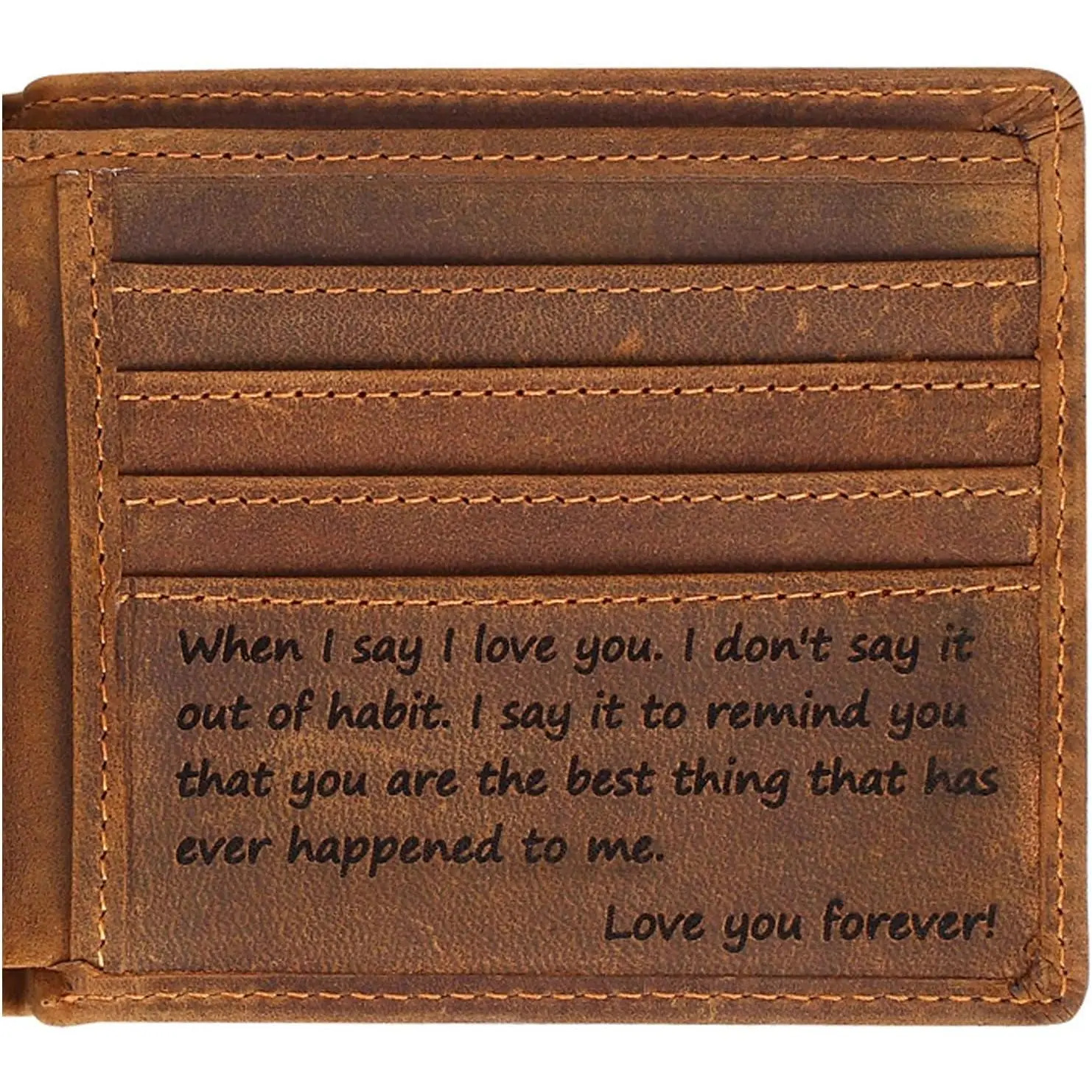 Engraved Personalized Wallet For Men -  For Boyfriend, Husband