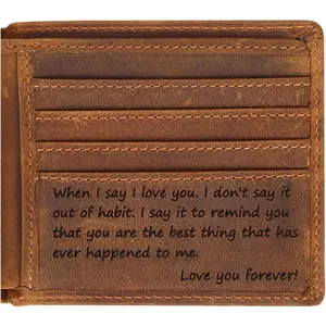 Engraved Personalized Wallet For Men -  For Boyfriend, Husband