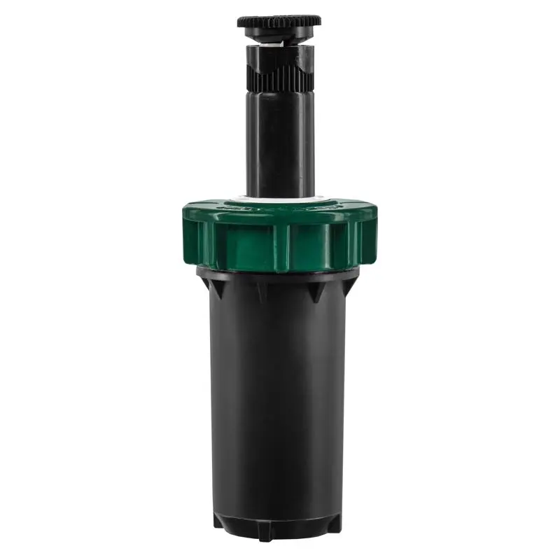 Orbit 7062617 2-in-1 Adjustable Sprinkler Head with Pressure Regulator, 2 Inches, Plastic Body, 10 ft.-15 ft. Spray Distance, ½" Inlet Size, Improved Strengthened Filter, for Home Improvement Garden Watering