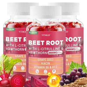 Nutritionally beneficial for excellent athletic performance, healthy weight, healthy appetite, and healthy blood circulation. BEET ROOT GUMMIES contains beetroot, grape seed extract, vitamins B12, A & B6, sodium, etc.
