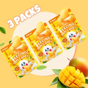 Cokoc Mango 3-Pack Peelable Gummy Candy - Fun Peelable Gummies with 50%+ Real Fruit Juice, Dual-Layer