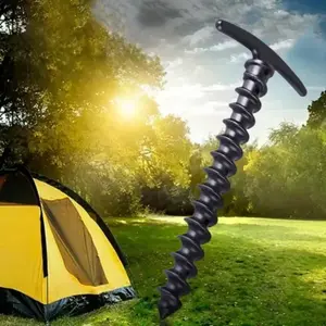 10-Piece Nylon Plastic Tent Peg, Lightweight Spiral Anchor, Suitable for Camping, Fishing and Outdoor Activities-Durable Polyamide Fixed Studs Ensures the Tent Is Set up Safely