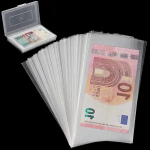 100 count Dollar Bill Holder with Storage Box, Clear  Sleeves  Sleeves and Holder  Collection Sleeves  Note Sleeves for Collector PN02
