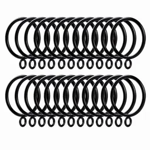 TWOPAGES 2026 Spring Glow Up Rod Eyelets Rings Metal Black Adjustable Pin Rings 32Pcs Fits Most Curtain Rods, curtain tops for Curtains, Unlined Darkening Drapes Curtain Panel for Bedroom & Living Room, Easter Home Refresh