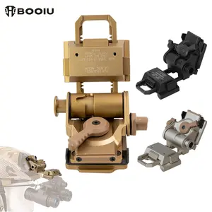 BOOIU Metal L4G24 NVG Helmet Mount Holder for PVS15/18 GPNVG18 Goggle Night Vision Stent Outdoor Tactical Helmet Bracket Quad NVG Goggles