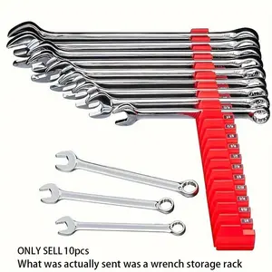 Magnetic Wrench Organizer, 10 Pieces Hexagonal Head Storage Holders, Durable Modular Toolbox Organizer for Garage, Modular Wrench Organizers, No Wrenches Included