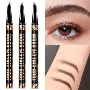 Four Fork Long Lasting Eyebrow Pencil Natural Looking Brows Makeup Prevent Smudging Quick Drying Non Fading Eyebrow Pen Smooth Cosmetic Suitable for All Skin Types