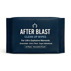Post-Action Cleanup Wipes – Extra Large Ultra-Thick pH Balanced Unscented After Fun Wipes – Funny but Useful Gag Gift – Nightstand & Travel Ready – Gifts for Him or Her