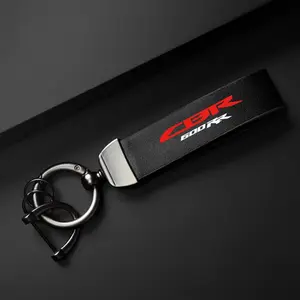 Durable PU Leather Motorcycle Holder Heavy Duty Keychain Pendant for Honda CBR600RR CBR1000RR REPSOL HRC CBR Fireblade, Perfect Gift for Motorbike Enthusiasts Key Holders