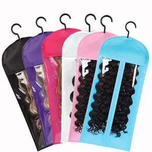 4/6/8PCS Wig Storage Bag With Hook Wig Storage Hanger Zipper Transparent Dustproof Wig Storage Bag, Hair Extension Holder Wig Bag Wig Storage For Multiple Wigs Holder Hair Extension Hanger Wig Tool Wigs Accessories For Salon & Home Use Halloween