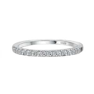 Maxine Eternity Round Cut Synthetic Moissanite Wedding Band,Women's Ring Jewelry,Promise Ring for Daily,Travel,Proposal,Wedding,Birthday,Anniversary