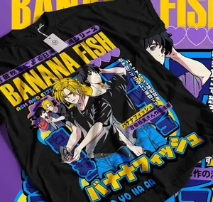 Banana Fish T-shirt Ash Lynx Eiji Okumura Card Anime New Shirt All Size