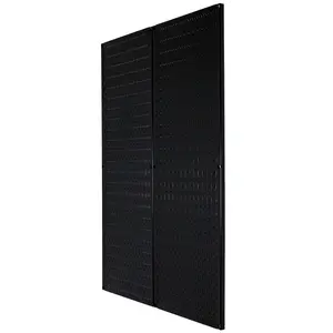 Limited Stock - 48in Custom Pegboard Pack - Two 48in Tall x 16in Wide Black Pegboard Toolboards - 4 Foot Pegboard