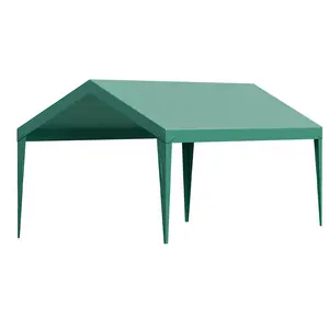VEVOR Carport Replacement Canopy, 10x20 ft Portable Outdoor Sunshade Canopy, UV-Resistant Waterproof Heavy-Duty Car Shelter Tarp, with Ball Bungees, Dark Green, Frame Not Included, Outdoor Canopy