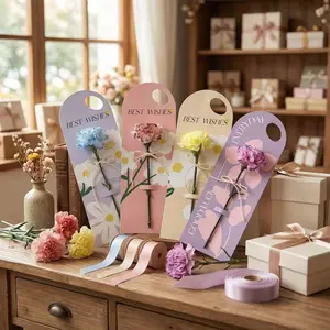 6pcs Flower Card Holder Box, Handheld Small Flower Box, Florist Professional Bouquet Packaging Material, Ideal for Birthday, Valentine's Day, Mother's Day, Gift Box Design, Gift Boxes
