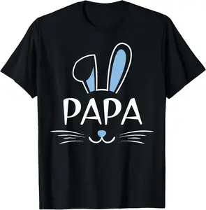 Papa Bunny Face Family Father's Day Easter T-Shirt