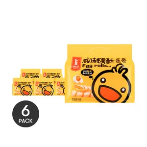 KALUOKAMAN Salty Egg Yolk Crisp Egg Roll 218g*6【6 Packs】