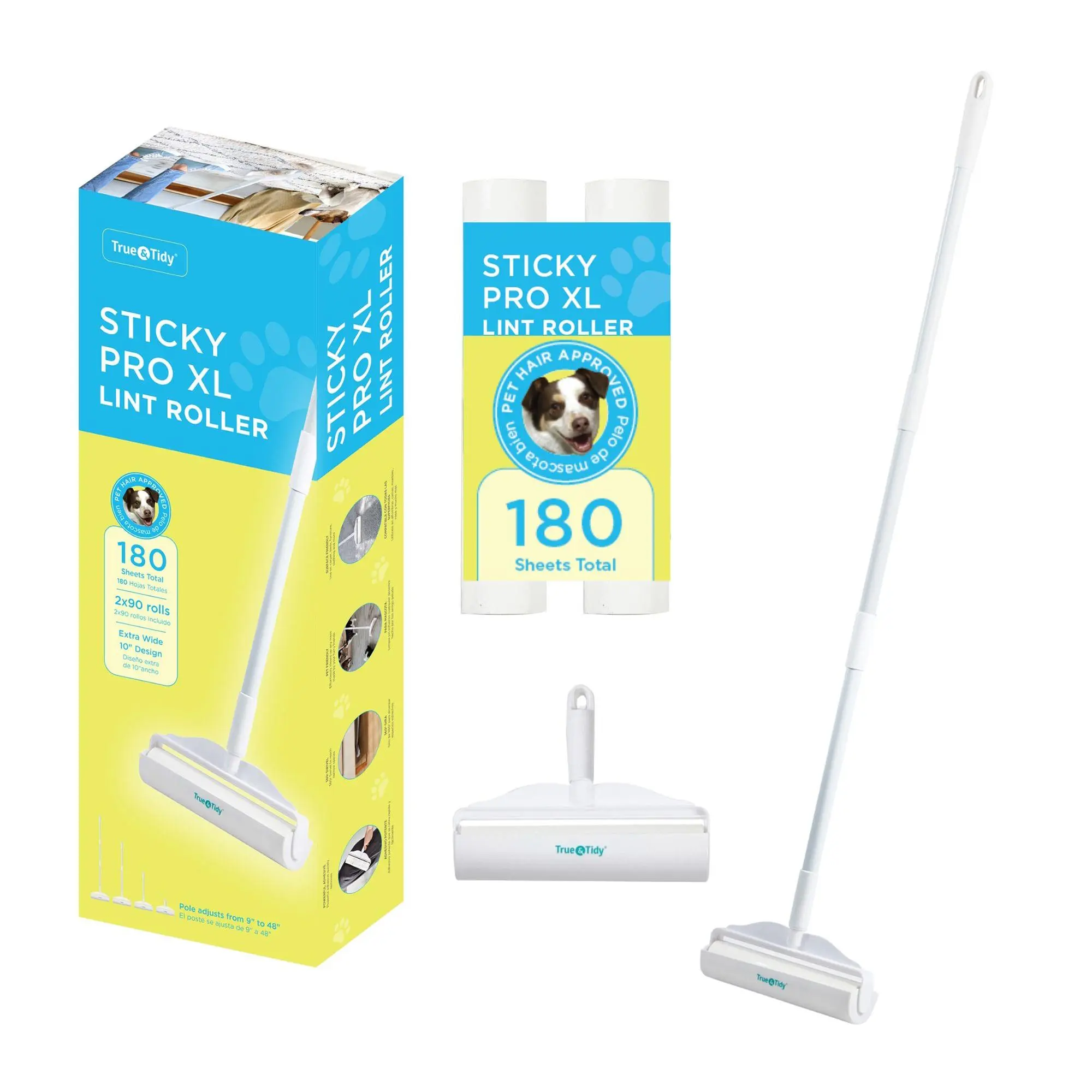 True & Tidy StickyPro XL Expandable Lint Roller