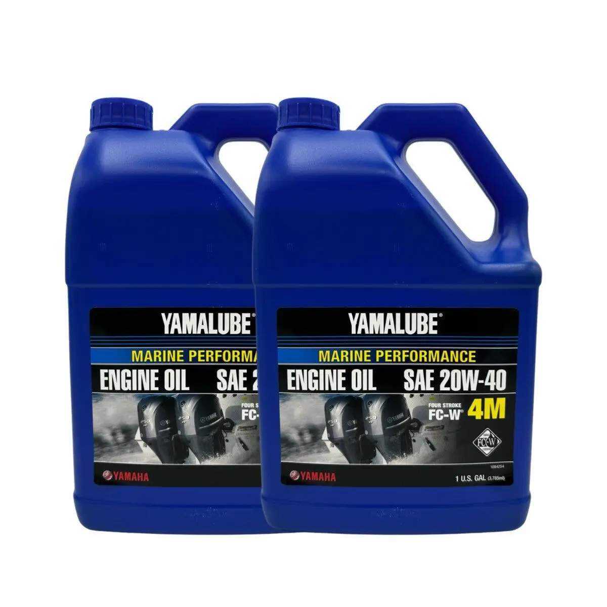 Yamaha OEM Yamalube Marine 20W-40 Engine Oil LUB-20W40-FC-04 Gallon - 2 PACK