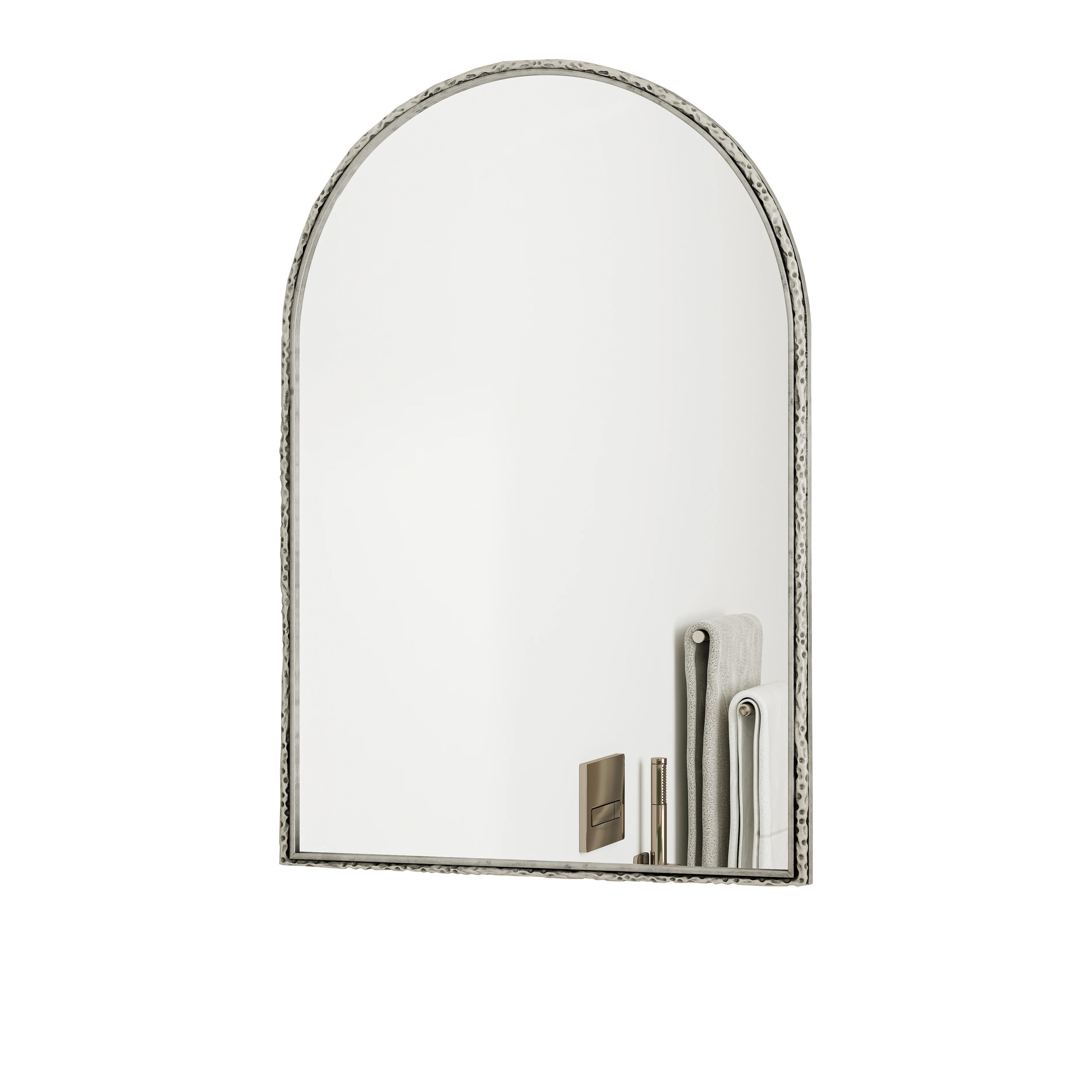 Arched Mirror Wall Mirror for Bathroom Vanity Mirror or Wall Decor Arch Mirror for Living Room Bedroom Entryway Silver
