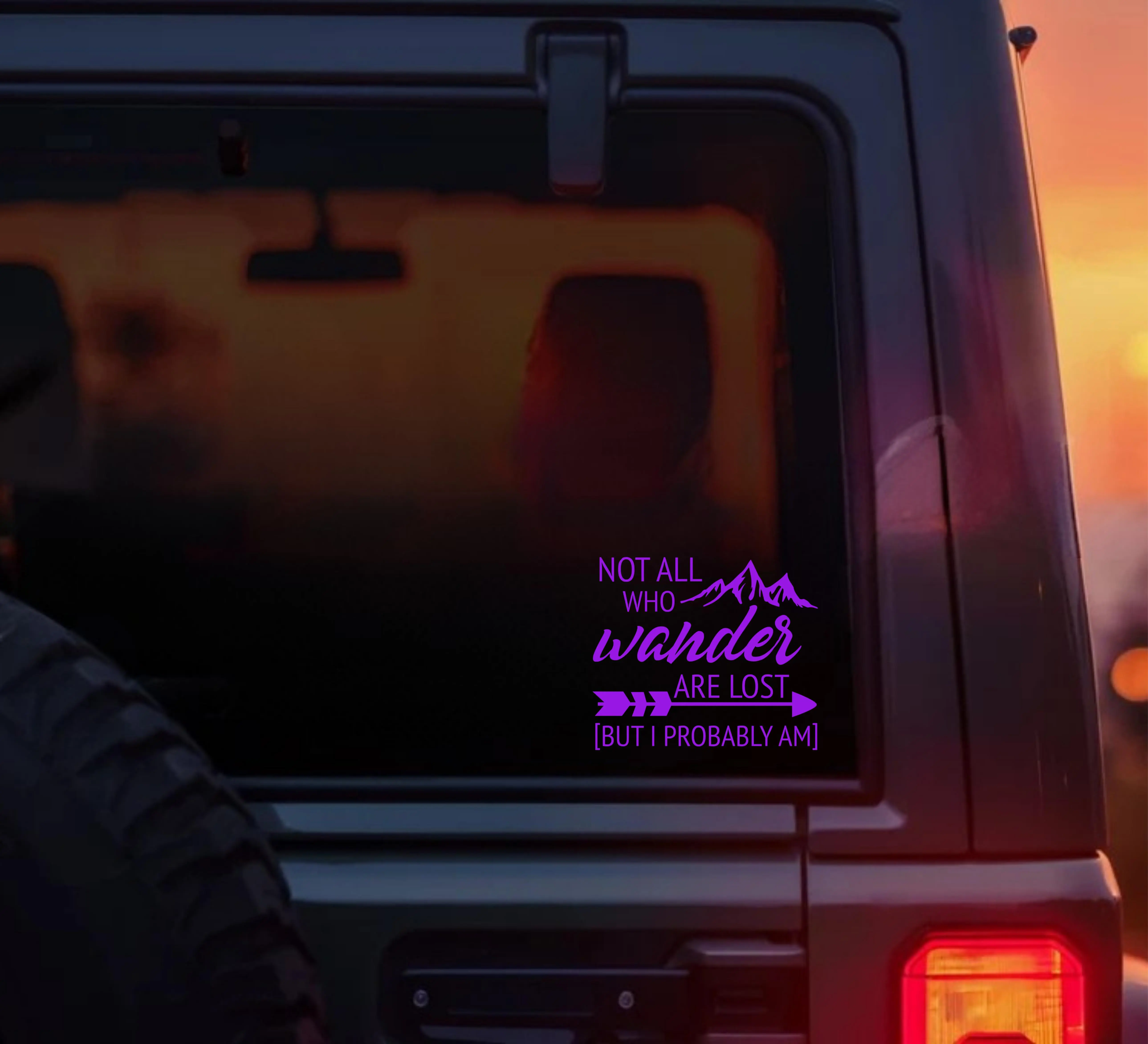 Not All Who Wander Decal Universal Car Sticker Stylish Car Merch 3x4 Vinyl Decal for Vehicle Exterior Decoration Easy Application Windshield Sticker