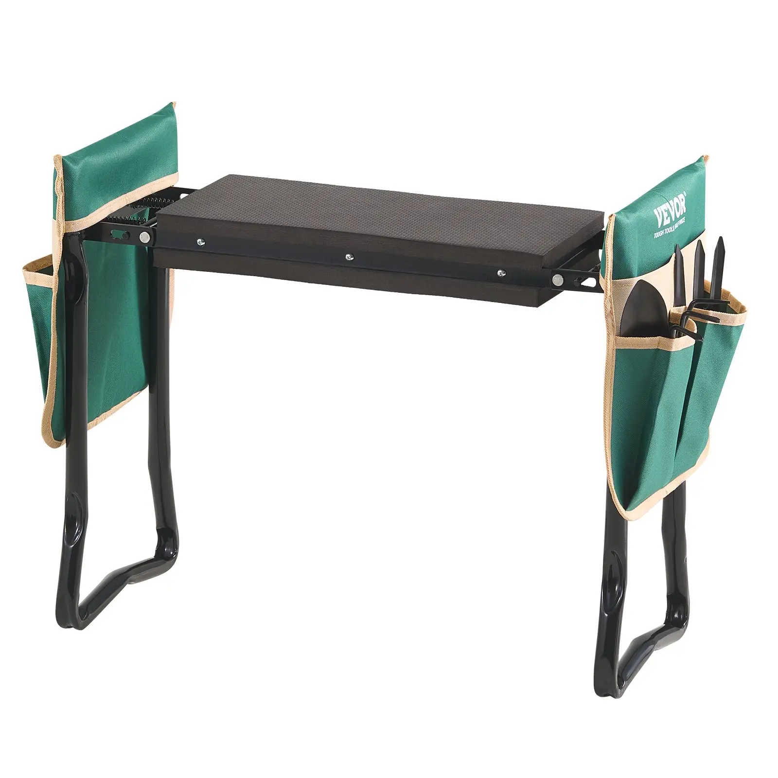 【DealsForYouDays】VEVOR Garden Kneeler and Seat, 8 in Wide Kneeling Pad, Heavy Duty Garden Kneeling Stool, Folding Garden Seat with 2 Tool Bags, Relieve Knee & Back Pain, Portable Garden Bench for Women Grandparents