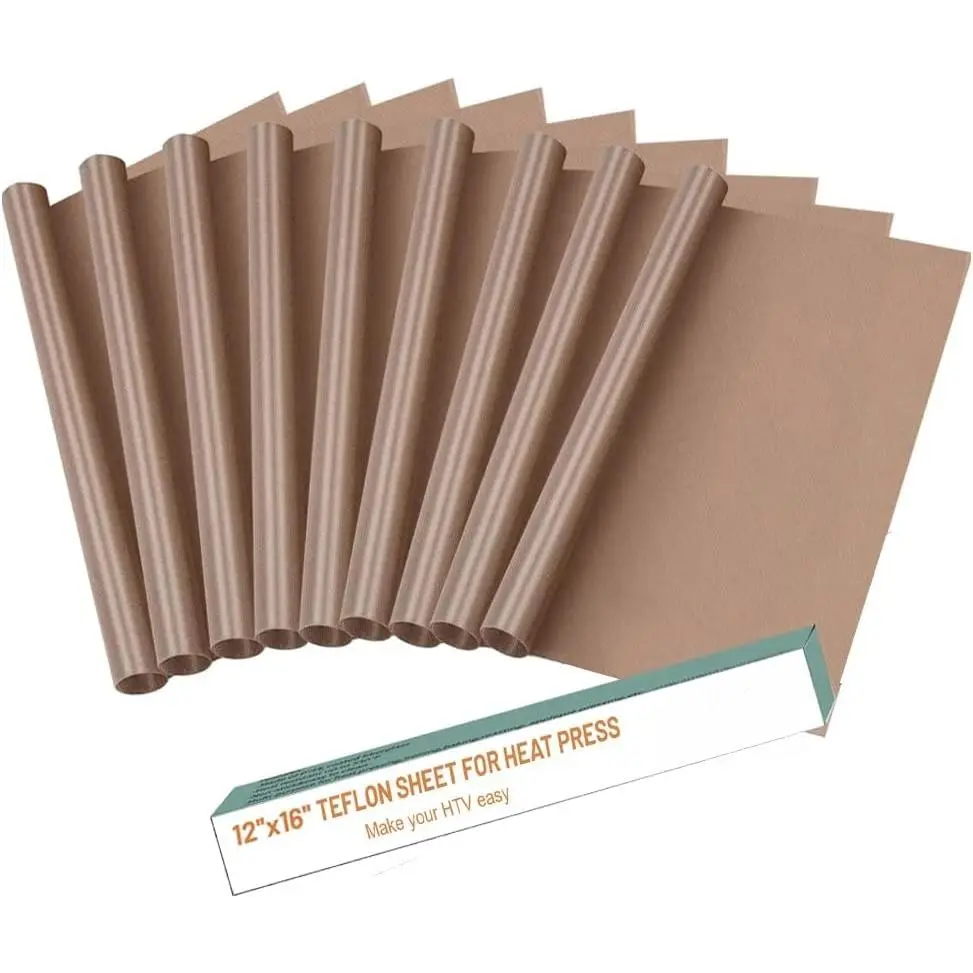 Teflon Sheets for Heat Press Machine, Non-stick  PTFE Paper Sheet for Heat Transfer and Baking