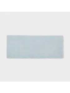 Threshold Tufted 60x24" Bath Rug Runner High Pile Heavyweight, Light Blue