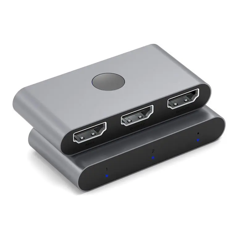 4K 60Hz High Definition HDMI Splitter, 2 Ports Bi-direction 1x2/2x1 Adapter, 2 in 1 Out Converter, HDMI Switcher for PS4, Xbox, PC, TV, Projector, Digital Adapter
