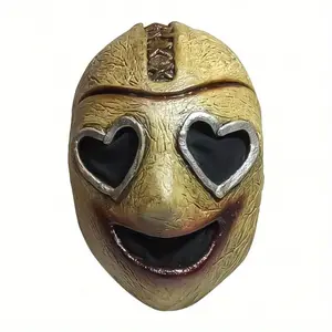 1-Count Retro Plastic Latex Mask, Heart-Shaped Wide-Open Eyes, Comfortable Adult Party Accessory for Halloween & Christmas Costume Parties, Accessories Old Man Mask Reusable Half Mask Elephant Mask Mini Diy fox new face mask