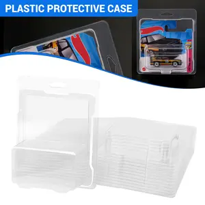 50Pcs Short Card Diecast Car Clear Protector Case, Premium Thick PET Plastic Clamshell Display 13*14.5CM/5.1 X 5.7inch