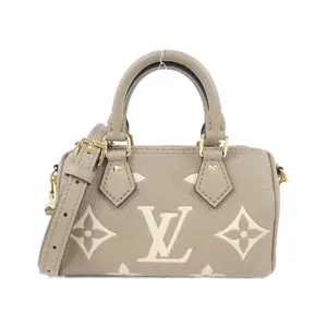 Pre-owned Louis Vuitton Calfskin Shoulder Bags Nano Speedy Monogram Empreinte Boston Bag