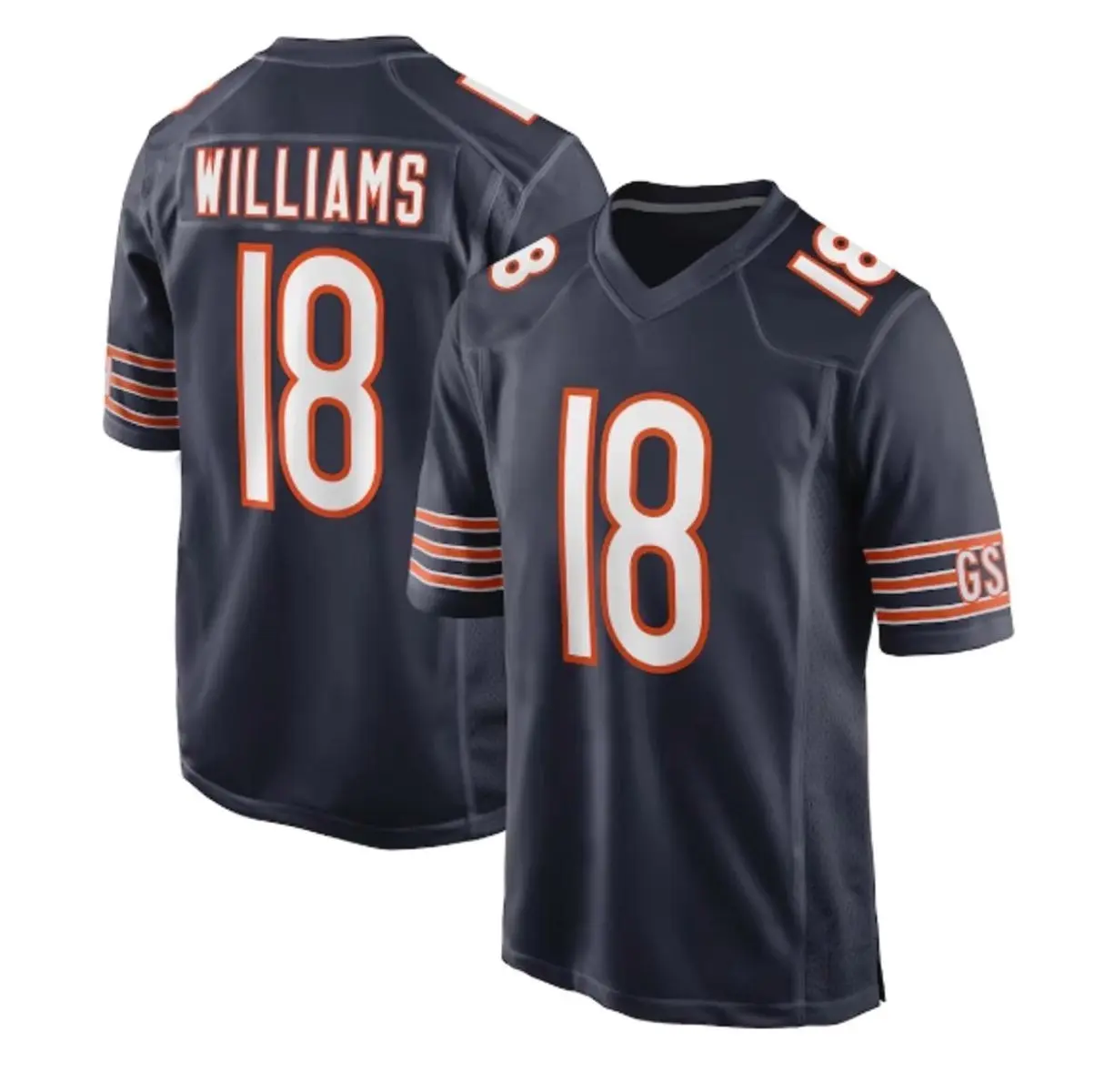 Trendy Football Season 2026 Full Logo Printed Willi #18 Football Jersey Tee Shirt, Game Day Jersey Chicag0 Football Tee, Lets Go Bearrs Alternate Custom Game Jersey, Sport Activewear for Men Women
