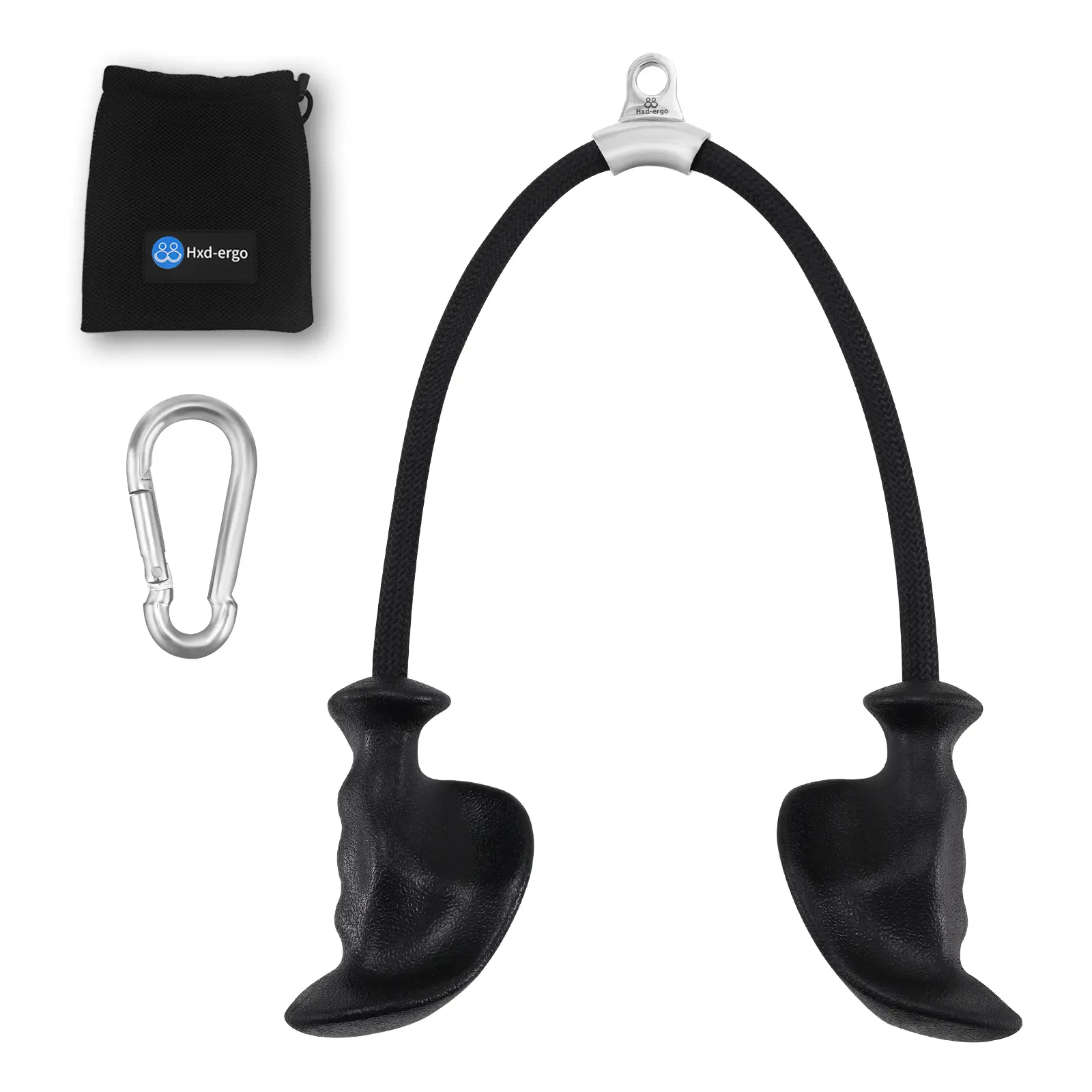 HXD-ERGO Tricep Rope Suitable for Gym Workouts Exercise Machine Attachments with a Non-Slip and Sturdy Rubber End Tricep Pull Down Attachment with Three Colors