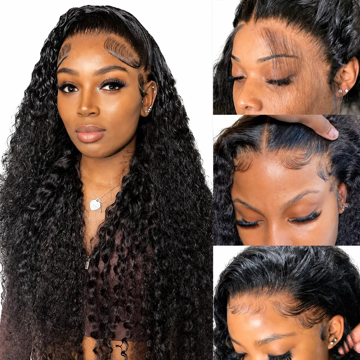 $79.99=28 inch deep wave human hair wig 13x4 Lace Front Wigs Human Hair Pre Plucked HD LaceFrontal Wigs Human Hair 180 Density Human Hair Wig with Baby Hair Wig