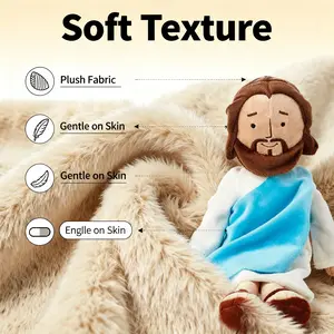 My Friend Jesus Plush 13" Stuffed Jesus Religious Gift Baptism & Easter Basket Stuffers