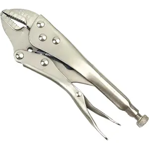 1 count Multi-Functional 10-Inch Curved Locking Pliers-Firm & Anti-Slip, Durable with Wire  Pliers -Hand Tools Locking Adjustable Vise Grips for Clamping Twisting Welding
