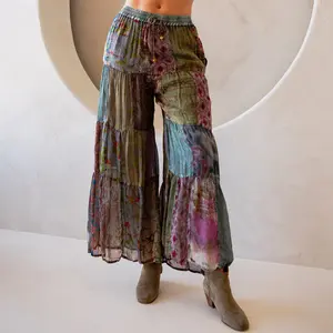 Bohème Patchwork Georgette Flares