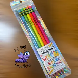 Neon Ticonderoga Positivity Pencil Set