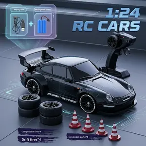 4WD RC Drift Racing Car, High Speed Remote Control Car, Kids Off-Road Toy Car with LED Lights Ideal Gift