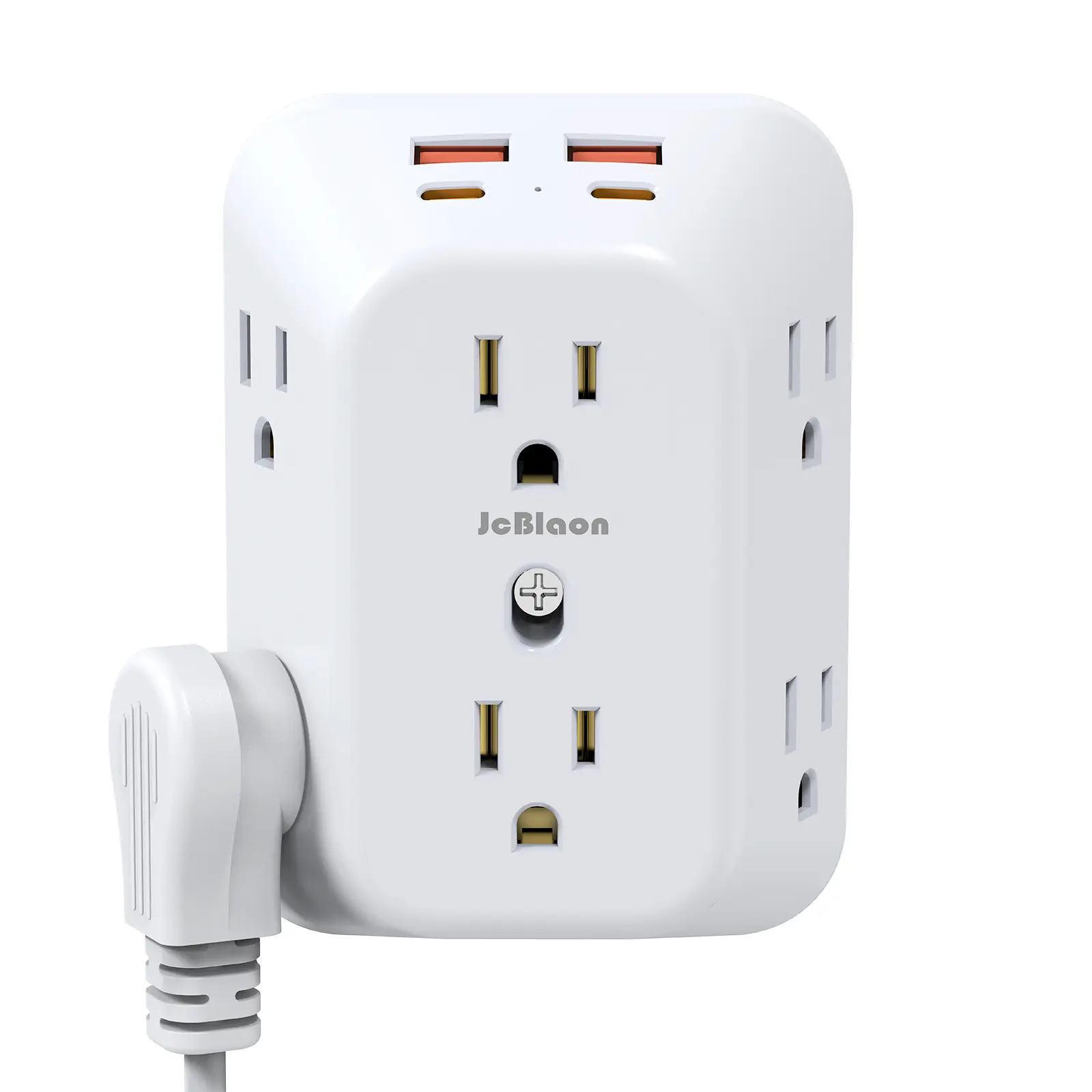 Wall Outlet Extender with 6 Outlets 4 USB (2 USB C), Multi Plug Outlet Splitter, Wall Mount Adapter for Home, School, Office