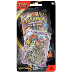 Mega Evolutions ME01 Checklane Blister Pack (Styles Vary) - Includes 1 Booster Pack, 1 Promo Card & 1 Coin
