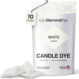 White Candle Dye - Made in The USA - Premium Colorants - Highly Concentrated - Popular Colors for Paraffin or Soy Wax - Great for Professionals or Hobbyist - 10 Dye Chips
