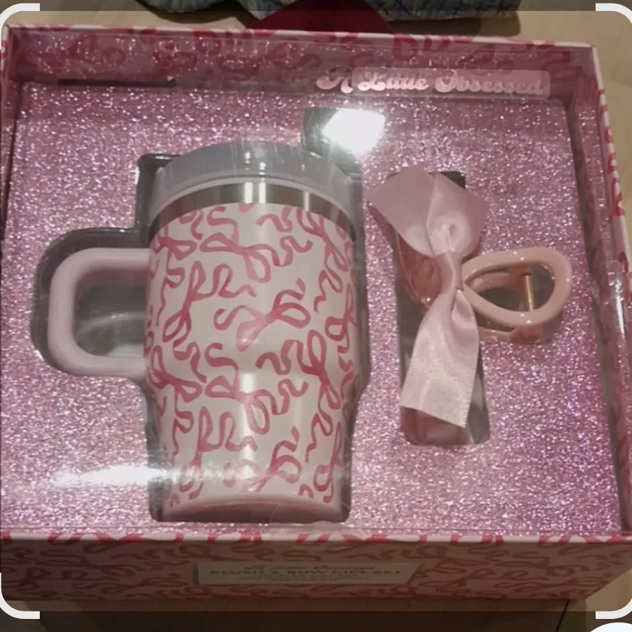 tumbler set with bow Bottle Drinkware Water Bottles Cup Mug Washable Bottled Reusable Portable