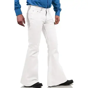 70s Disco Pants for Men,Mens Bell Bottom Jeans Pants