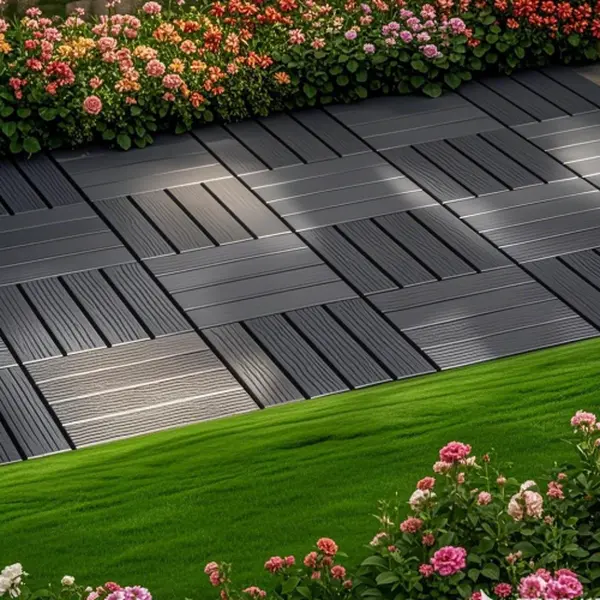 Plastic Interlocking Deck Tiles,44 Pack Patio Deck Tiles,12"x12" Square Waterproof Outdoor All Weather Use, Patio Decking Tiles for Balcony Backyard