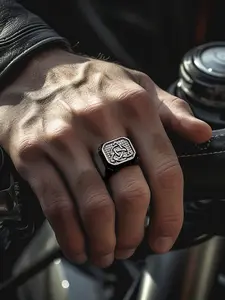 FaithHeart Norse Viking Celtic Knot Stainless Steel Rings with Gift Box