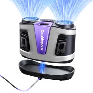 Doublepow Gen2 Waist Fan 24000mAh, Portable Dual Waist Fan, Power Bank USB Rechargeable Clip On Belt for Working, With charging dock,Dual Air Ducts Motors, 10 Speeds & 40H, Wearable Neck Fan Cooling for Camping, Outdoor, Travel